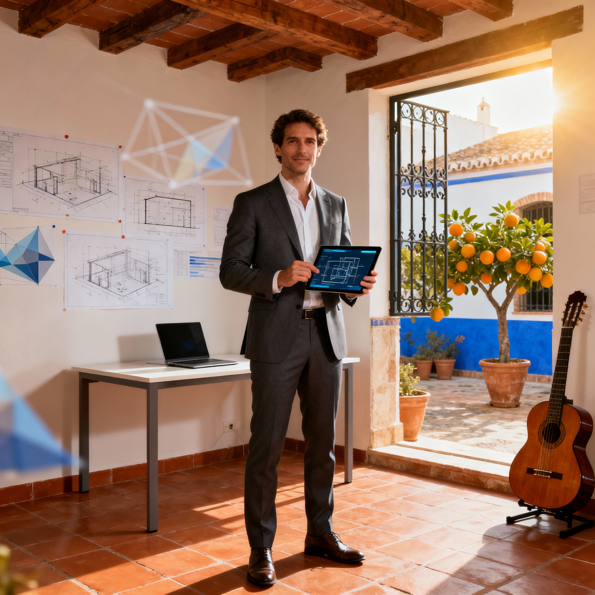 Arquitecto de bases de datos diseñando sistemas de datos escalables